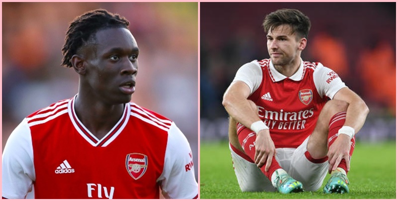 Kieran Tierney và Balogun chuẩn bị khăn gói ra đi. Kieran Tierney và Balogun chuẩn bị khăn gói ra đi.